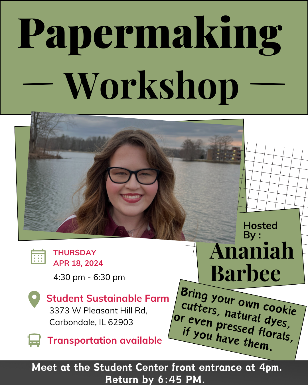 Papermaking workshop flyer
