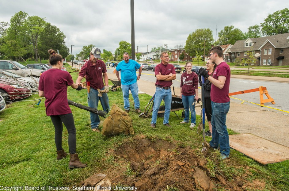 Students and Staff Tree Planting