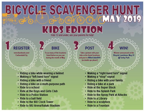 2019 Bike Month Scavenger Hunt Kids Edition