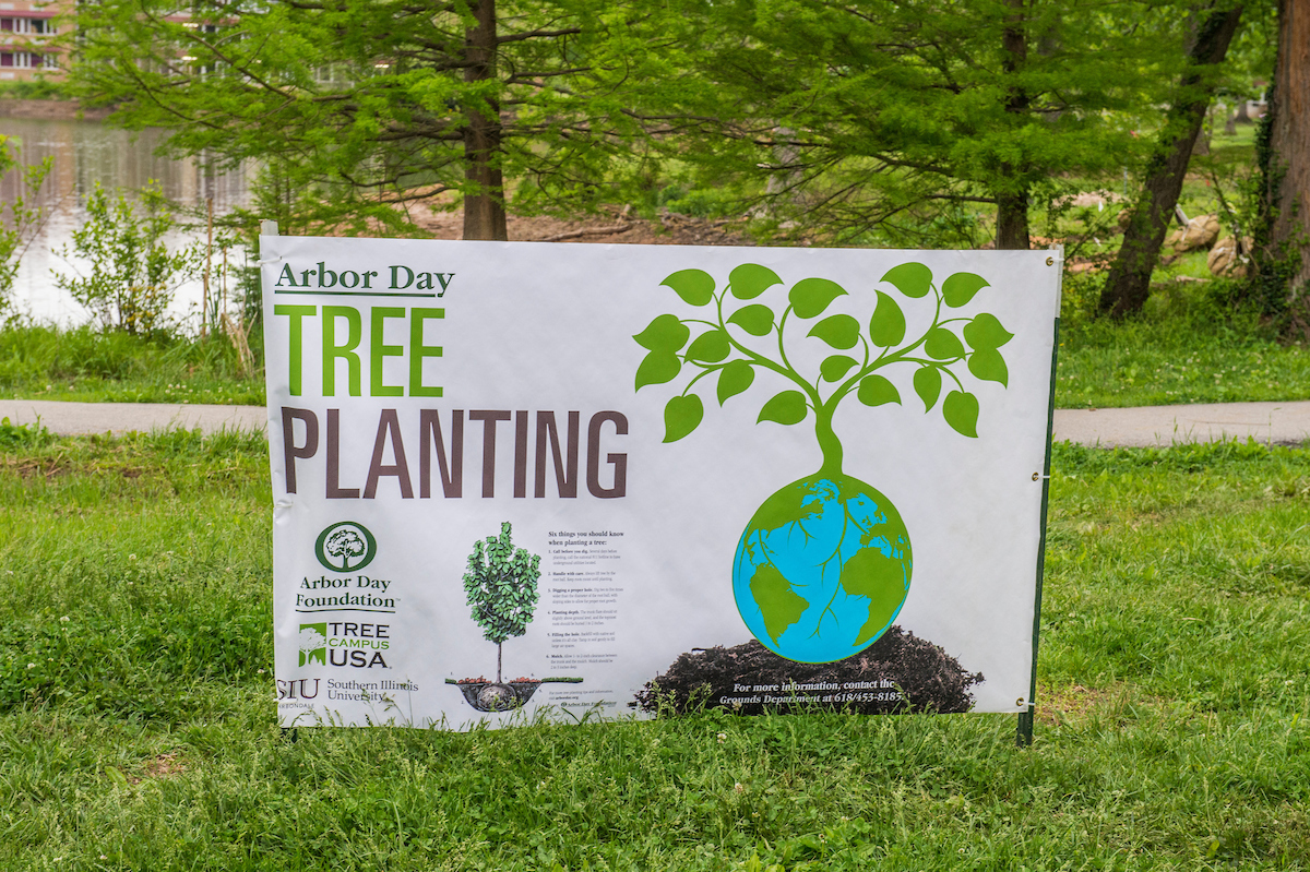 arbor day tree planting sign