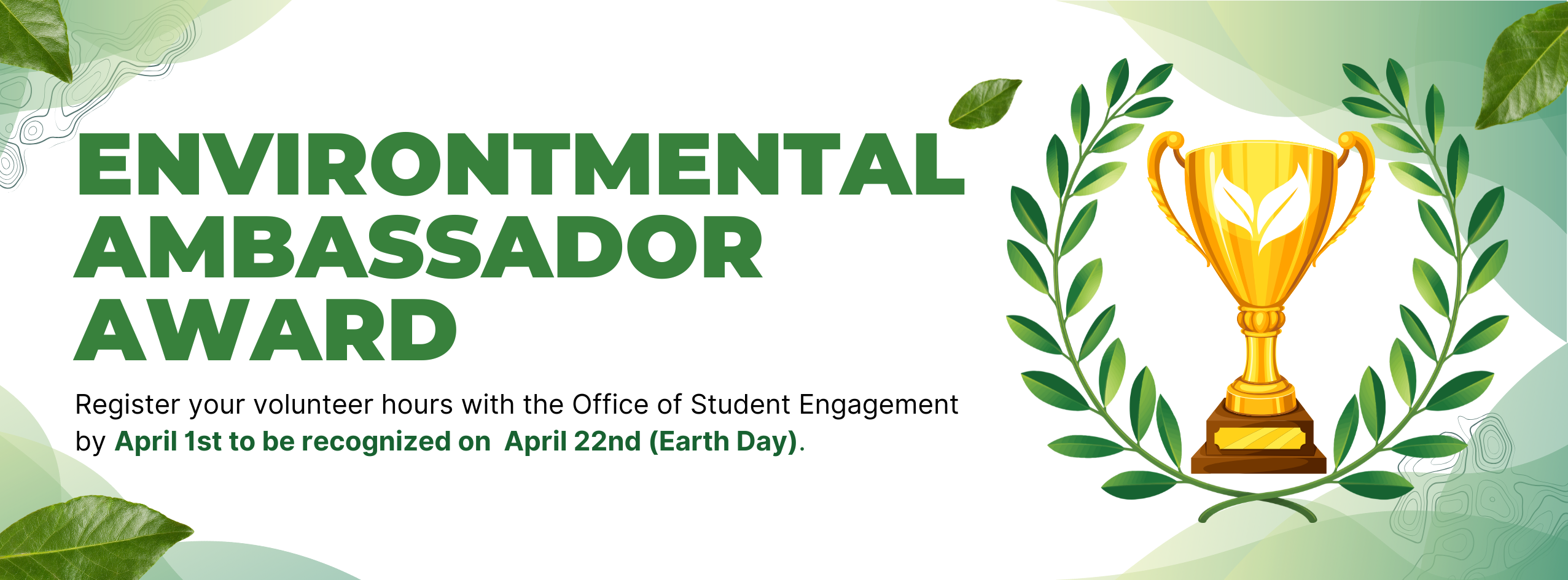  Environmental Ambassador Awards Banner