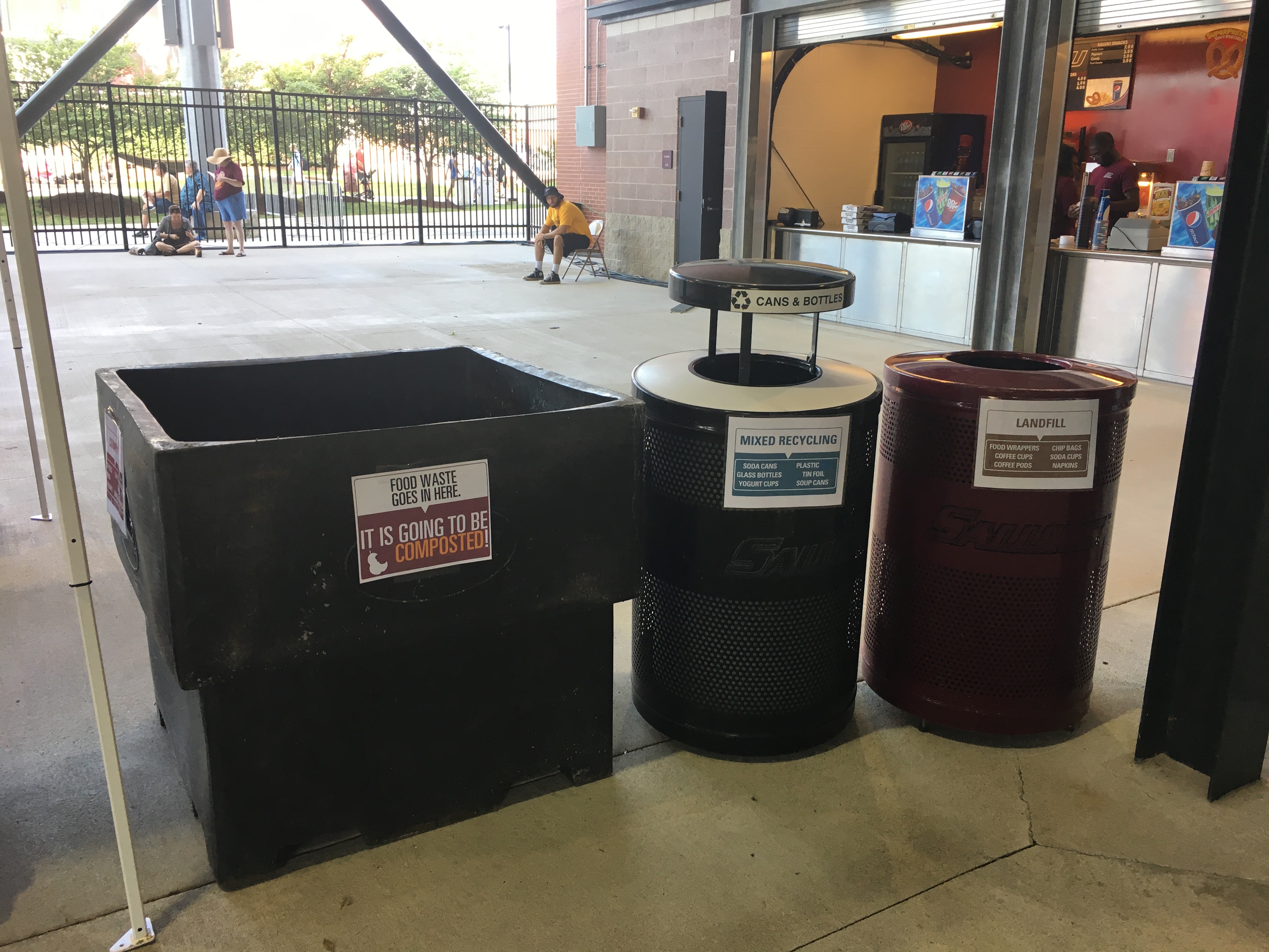 SIU Stadium eclipse water station