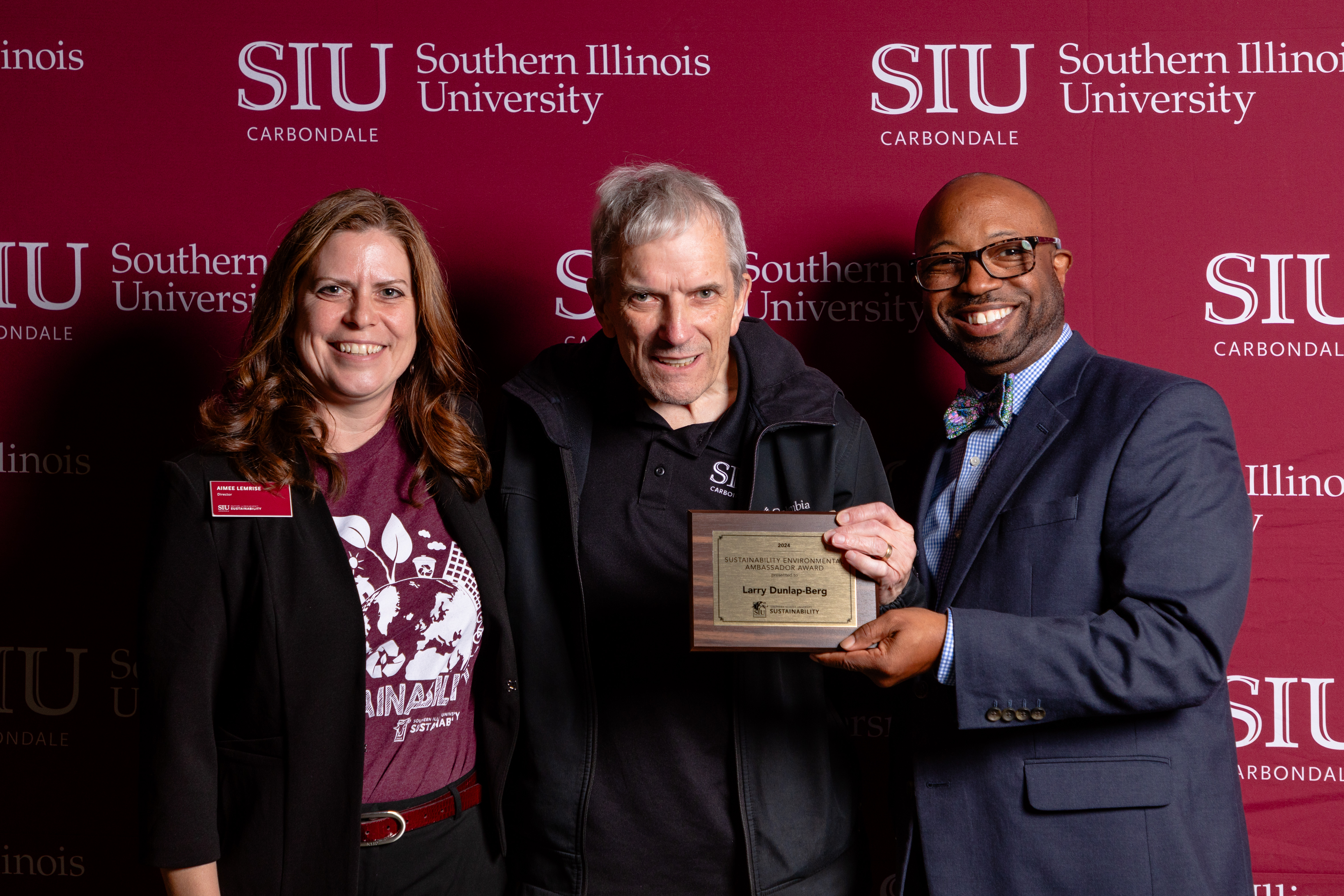 Larry Dunlap-Berg accepts 2024 Sustainability Environmental Ambassador Award
