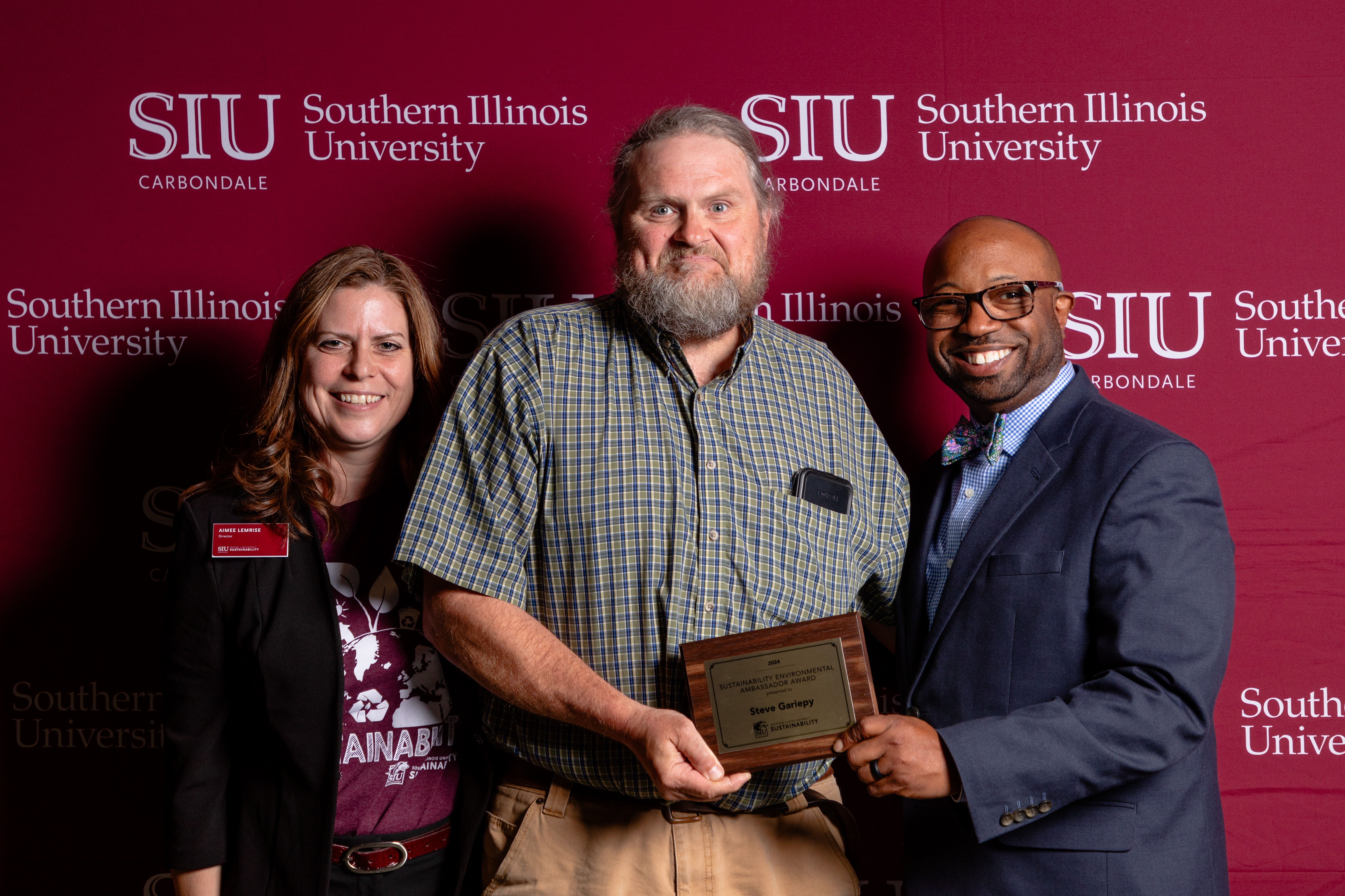 Steve Gariepy accepts 2024 Sustainability Environmental Ambassador Award