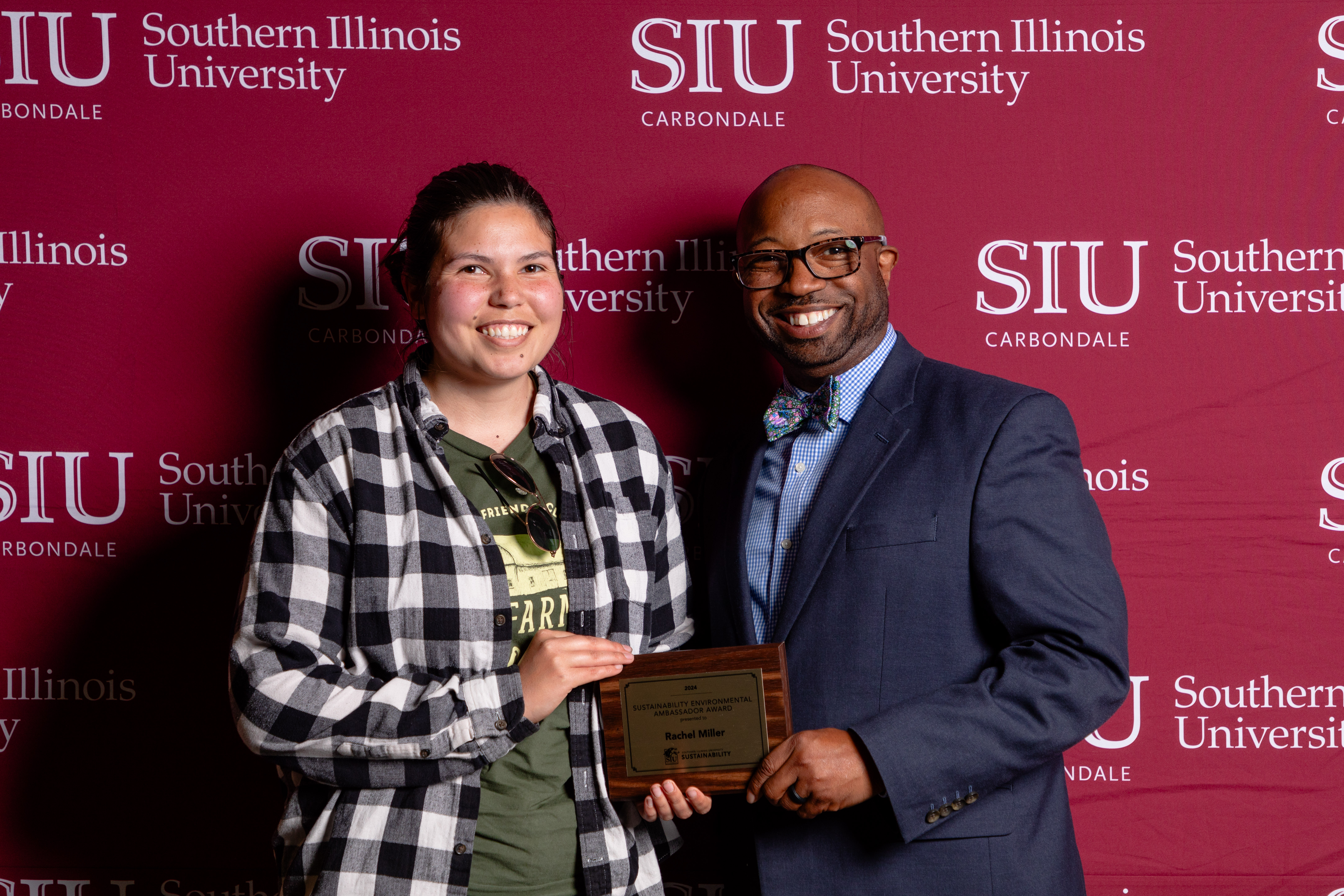 Rachel Miller accepts 2024 Sustainability Environmental Ambassador Award