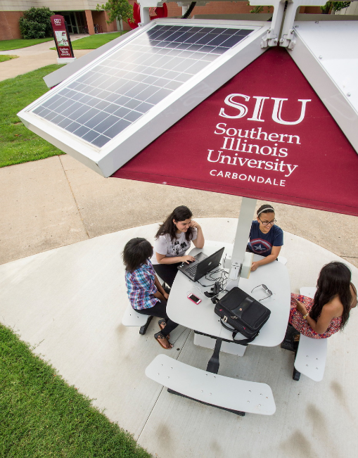 solar charging picnic table