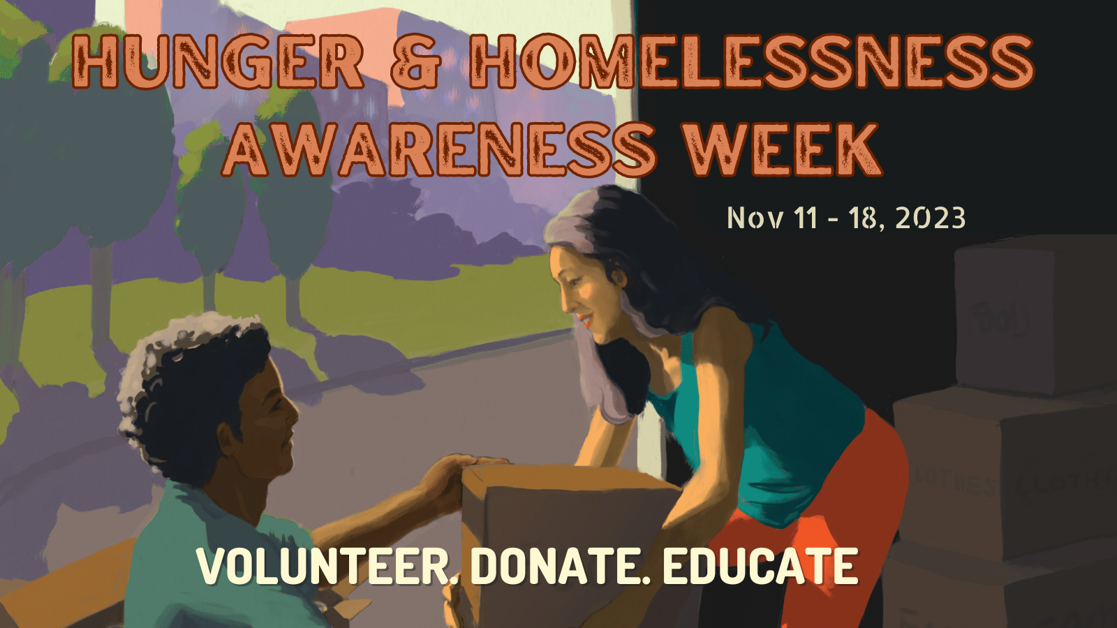 National Hunger and Homelessness Awareness Week Flyer