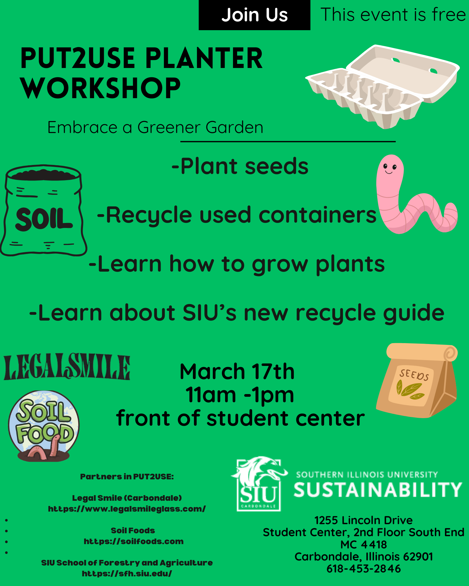 Put 2 Use Planter Workshop Graphic