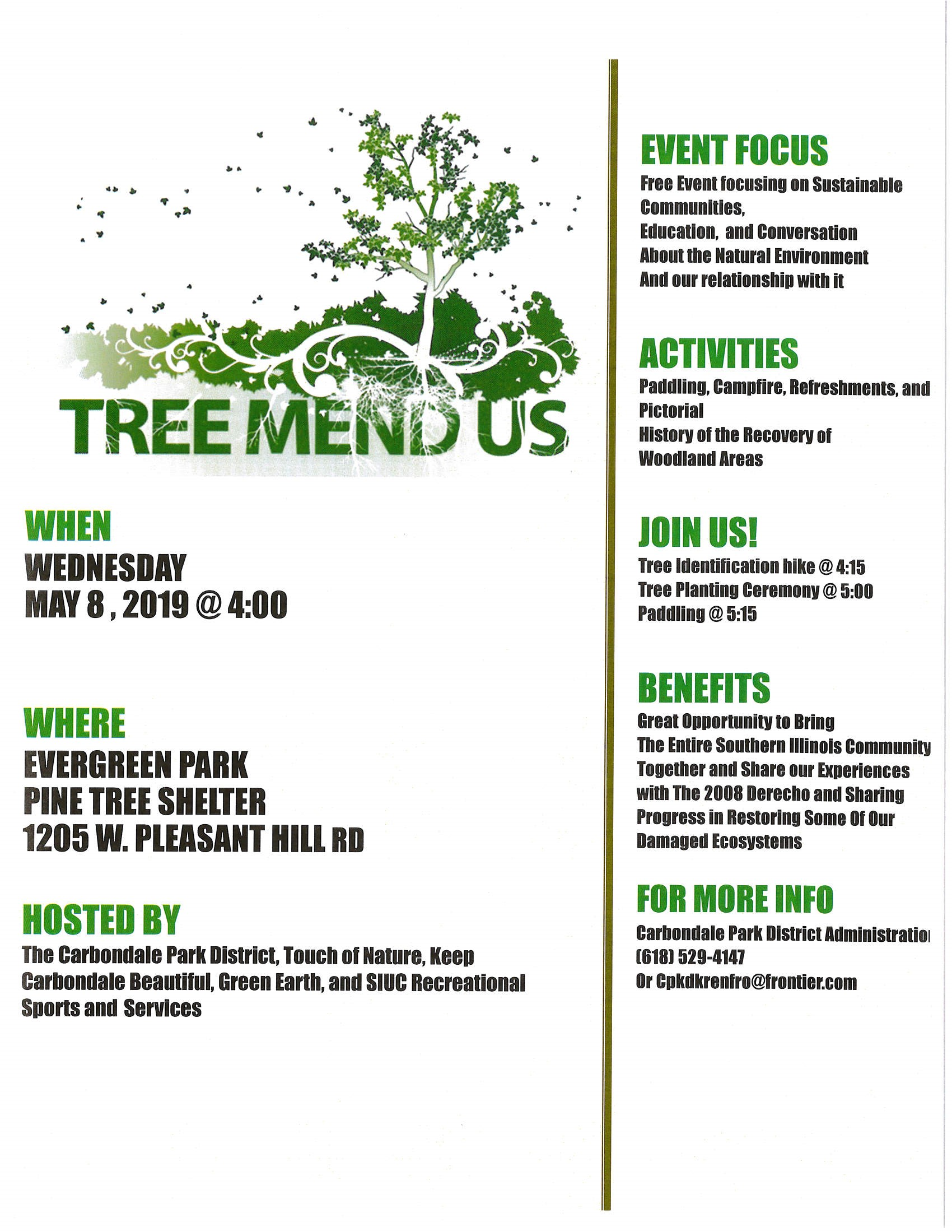Tree Mend Us Event Flyer