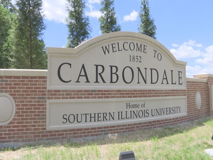 this is an image of the sign as you enter the city of carbondale